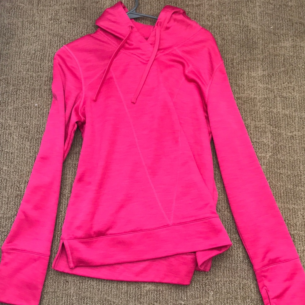 hot pink workout sweatshirt